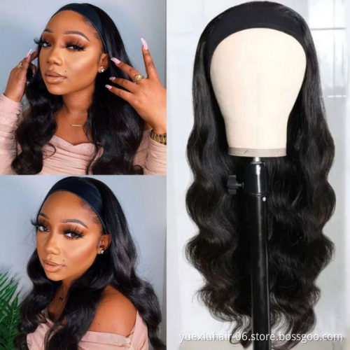 Jerry Curly Virgin Human Hair Headband Wig For Women 150% Density Afro Kinky Brazilian Remy Hair Wig Factory Price Wig Vendor